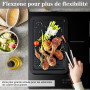 Karinear Plaque à Induction 3 Feux avec Zone Flexible, Plaque de Cuisson Induction Encastrable, Table de Cuisson Electrique avec