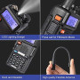 BAOFENG BF UV-5R 8-Watt Dual Band Two-Way Radio (144MHz-146MHz VHF & 430MHz-440MHz UHF) Includes Full Kit, Black