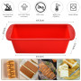 Fsaklaskdy Moule Silicone Mini Cake 19.5 × 9.5 × 5.5 cm Antiadhésif pour Gâteau Pain Pâtisserie Cuisson Bricolage - 4 Pièces