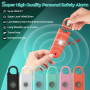 Fauxomor Alarme Personnelle Anti Agression 3 Pack-140 DB Porte-Clé Alarme avec Flash LED et Avertisseur de Batterie Faible, Kit 