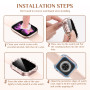 Kamita [3Pièces] Diamant Privacy Coque pour Apple Watch 10 42mm, Paillettes PC Bumper Case avec Anti-Espion Protecteur d'écran, 