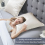 Vielit Taie Oreiller Satin 65x65 Lot de 2,pour Cheveux,Similaire Aux Taie d Oreiller en Soie,Housse de Coussin 65x65,Taies d'ore