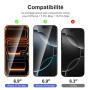 NEW'C Lot de 3, Verre Trempé pour iPhone 17 Pro Max, iPhone 16 Pro Max (6,9″) Film en Protection écran efficace contre les Rayur