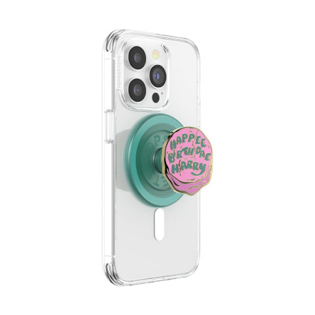 PopSockets Poignée Ronde pour téléphone Compatible avec MagSafe, Anneau Adaptateur Inclus, Support de téléphone, Compatible avec
