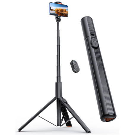 ANXRE 180cm Trepied Smartphone Monopods Portable, NT79 Extensible Perche a Selfie avec Télécommande Détachable, Trepied Telephon