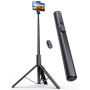 ANXRE 180cm Trepied Smartphone Monopods Portable, NT79 Extensible Perche a Selfie avec Télécommande Détachable, Trepied Telephon