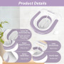 TNOMSNO Bidet Toilette WC, Bain de Siège Bidet avec Chasse d'eau, Pliable Sitz Bain Bassin Bain pour Soins Postpartum, Soulageme