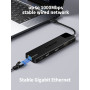 Lemorele Dock Station d'accueil USB C pour 3*Ecrans, Adaptateur Hub 13-en-1 vers Dual HDMI, VGA, Gigabit Ethernet, 2 USB 3.0&2.0