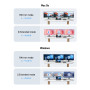 Lemorele Dock Station d'accueil USB C pour 3*Ecrans, Adaptateur Hub 13-en-1 vers Dual HDMI, VGA, Gigabit Ethernet, 2 USB 3.0&2.0