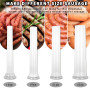 WishesMar 2,5 LB Pousoir a Saucisse Manuel en Acier Inoxydable Machine à Saucisses Manuel Vertical avec Support de fixation et 4