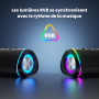 RIENOK Enceinte Bluetooth Portable, 30W Haut Parleur Puissant Lumineuse, Bluetooth 5.3, Support 128Go TF Carte, Autonomie 10H av
