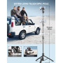 163.5CM Perche à Selfie, Trépied Smartphone, Extensible Selfie Stick Trépied de Téléphone avec Télécommandeet Support pour Télép