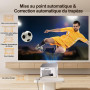 [App intégrée] Mini Vidéoprojecteur 4K & 8K Supporte, 1080P Projecteur Video avec Android 14, Portable Projecteur WiFi 6, BT 5.4