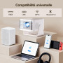 [App intégrée] Mini Vidéoprojecteur 4K & 8K Supporte, 1080P Projecteur Video avec Android 14, Portable Projecteur WiFi 6, BT 5.4