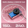 Appareil Photo Numérique 4K Digital: 64MP Appareil Photo Compact pour Vidéo avec Écran 3" Abattable 180° Digital Camera avec Zoo
