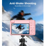 Appareil Photo Numérique 4K Digital: 64MP Appareil Photo Compact pour Vidéo avec Écran 3" Abattable 180° Digital Camera avec Zoo