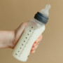 Biberon BIBS d’une capacité de 270 ml avec tétine en silicone - fonction anti-colique, sans bisphénol A, tétine ronde, débit moy