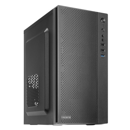 Tacens Anima AC5, Boîtier PC Micro ATX Compact, Refroidissement par Mailles en Façade, USB 3.0, Noir