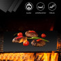 6 Pcs Tapis de Cuisson Barbecue, 40x30CM Tapis de Grille Barbecue, Tapis BBQ Anti-Adhérent Reutilisable, Feuille de Cuisson Four
