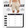 LVCBL Shorts et Bermudas Homme Short d'été léger en Lin pour Homme avec Poches M-3XL