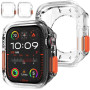 Diruite 2 Pièces Coque pour Apple Watch SE 3/2/1 /Series 6 5 4 44mm/Series 9/8/7 45mm Protection,Ultra Mince Antichoc Doux TPU C