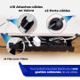 HOMEPROTEK Chemin de Cable Management Bureau pour Une Gestion de câbles ordonnée - Goulotte Passe Cable Bureau Durable - Kit Câb