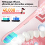 Brosse à Dent Électrique, Brosse a Dent Sonique, Brosse a Dent Electrique - 3 Intensités 5 Modes, 40000VPM, IPX7, Autonomie de B