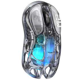 GravaStar Mercury M2 Souris de Jeu – Souris de Jeu MMO pour Ordinateur avec capteur Optique 26 000 DPI – Design léger évidé – 5 