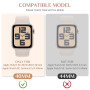 Neitra [3 Pièces] Coque D'écran Diamond pour Apple Watch Series 6/5/4/SE 2023 40mm Accessoires, Bling Coques avec Protecteur D'é