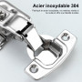 Wixovo 4 CharnièRes Pour Armoires De Cuisine, Charniere Porte Cuisine, Avec Fermeture Silencieuse, Pour Armoires De Cuisine Et P