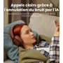 Edifier ES850NB Casque Supra-auriculaire sans Fil à réduction de Bruit, Hi-Res Audio, LDAC, 92H d'autonomie, Bluetooth 5.4&Multi