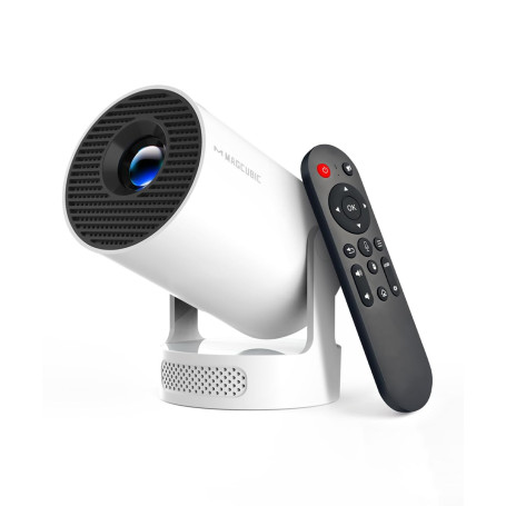 Magcubic HY300pro+ Vidéoprojecteur, Mini Projecteur 4K Portable Android 14.0 Rétroprojecteur avec WiFi6 BT5.4, Rotation 180° Hau