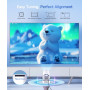 Magcubic HY300pro+ Vidéoprojecteur, Mini Projecteur 4K Portable Android 14.0 Rétroprojecteur avec WiFi6 BT5.4, Rotation 180° Hau