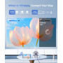 Magcubic HY300pro+ Vidéoprojecteur, Mini Projecteur 4K Portable Android 14.0 Rétroprojecteur avec WiFi6 BT5.4, Rotation 180° Hau