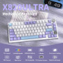 ATTACK SHARK X820 Ultra Clavier Mécanique sans Fil avec Écran TFT Intelligent & Molette, Clavier Gaming 75% Hot-Swappable, BT/2,