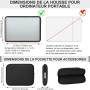 RAINYEAR Housse pour Ordinateur Portable 13 Pouces pour MacBook Air 13 Pouces M4 M3 M2 M1 A3240 A3113 A2681 A2338 A2337, Étui de