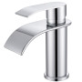 CECIPA Robinets de lavabo en chrome, mélangeur monocommande en acier inoxydable pour salle de bain, robinet de salle de bain ave