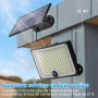 KagoLing Lampes solaires d'extérieur 202 LED avec détecteur de mouvement, étanchéité IP65, angle d'éclairage 120 °, Lot de 2 app