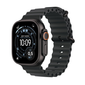 Apple Watch Ultra 3 [GPS + Cellular 49 mm] Montre connectée Course à Pied et Multisport avec boîtier Titane Noir et Bracelet Oce