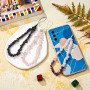 BEEFLYING 1Pcs Bracelet de Sangle de Poignet en Éclats de Pierre d'Aventurine Verte pour Téléphone Portable,Bracelet Anti-Perte 