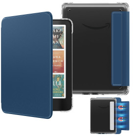 MoKo Étui Magnétique Détachable pour 7" Kindle Paperwhite 12e Generation 2024 & Kindle Colorsoft 2024/2025,Ultra Clair Coque et 