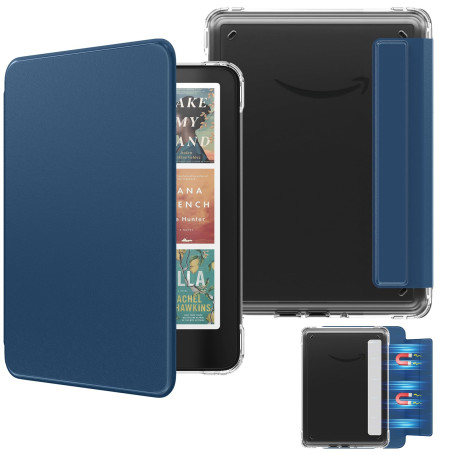 MoKo Étui Magnétique Détachable pour 7" Kindle Paperwhite 12e Generation 2024 & Kindle Colorsoft 2024/2025,Ultra Clair Coque et 