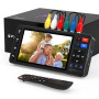 PORTTA Convertisseur VHS vers Numérique avec 5" HD Screen, Numerisation Cassette Video avec télécommande, RCA to HDMI Converter 