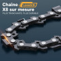 8 Pouces Tronconneuse a Batterie, Mini Tronçonneuse Électrique Sans Fil Brushless à Batterie 8000mAh, avec Injecteur de Lubrifia