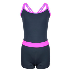 Aquarti Maillot de Bain de Natation 1 Pièce Shorty pour Fille