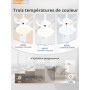 ZMISHIBO Ventilateur de Plafond avec Éclairage,Ø132 cm Silencieux avec Télécommande et Application,Moteur DC Réversible,Plafonni
