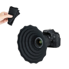JJC Pare-Soleil Universel Pliable Anti-Reflet en Silicone pour Appareil Photo Reflex Numérique Canon, Nikon, Sony, Fuji, Diamètr