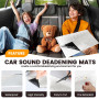 Lot de 10 tapis d'insonorisation pour voiture - 450 x 250 x 2 mm - En aluminium et butyle - Auto-adhésifs - En mousse d'isolatio