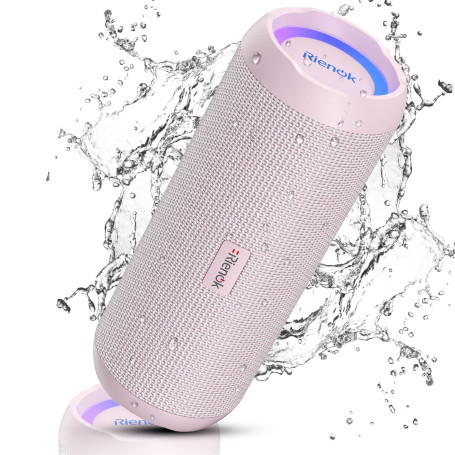 RIENOK Enceinte Portable Bluetooth aux Basses Renforcées, 30H, Bluetooth 5.3, 30W Enceinte Puissante, IPX7, AUX, TF Carte, pour 