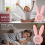 Homealexa Réveil Matin à Induction en Forme de Lapin Mignon, Intelligent Réglage Automatique Lumière de Respiration, Affichage T